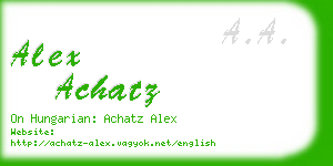 alex achatz business card